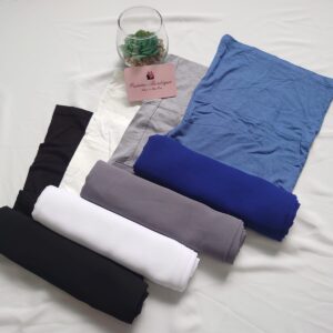 BOX Classique Hijab a Enfiler Blanc Noir Gris Bleu Marine