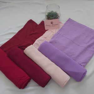 BOX Fruits des Bois Hijab a Enfiler Rouge Bordeaux Rose Pale Lilas