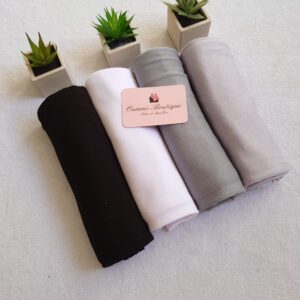 BOX Grey Hijab JERSEY Noir Blanc Gris Fonce Gris Clair