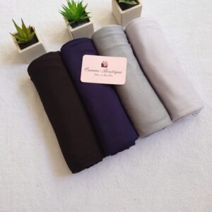BOX Hiver Hijab JERSEY Noir Bleu Marine Gris Fonce Gris Clair