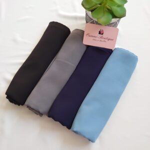BOX Hiver Hijab Queen Crepes Noir Gris Bleu Marine Bleu Ciel