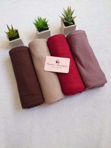 BOX Mixte Hijab JERSEY Marron Fonce Marron Claire Bordeaux Rose Colombin