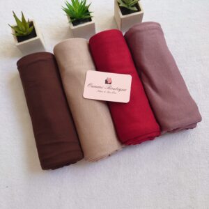 BOX Mixte Hijab JERSEY Marron Fonce Marron Claire Bordeaux Rose Colombin