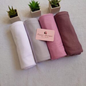 BOX Naturel Hijab JERSEY Blanc Gris Clair Rose Rose Colombin 1