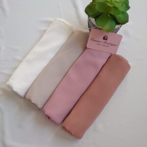 BOX Naturelle Hijab Queen Crepes Blanc Beige Rose Rose Colombin