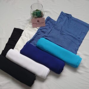 BOX Ocean Hijab a Enfiler Blanc Noir Bleu Ciel Bleu Marine
