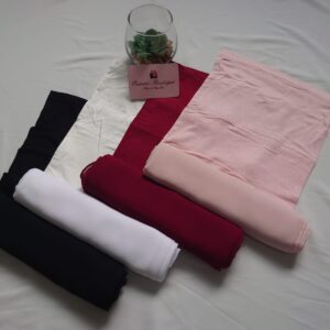 BOX Passion Hijab a Enfiler Blanc Noir Rose Pale Bordeaux