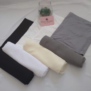 BOX Simple Hijab a Enfiler Noir Blanc Blanc Casse Gris Souris