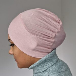 Bonnet Croise Rose Pale