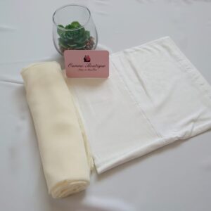 Hijab a Enfiler Blanc Casse 2 en 1 Mousseline de soie