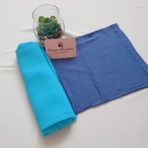 Hijab a Enfiler Bleu Ciel 2 en 1 Mousseline de soie