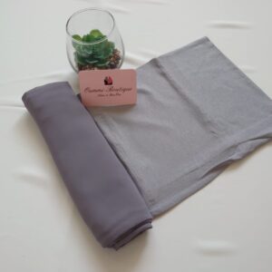 Hijab a Enfiler Gris 2 en 1 Mousseline de soie
