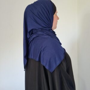 Hijab Jersey Premium Bleu Nuit image 4 scaled