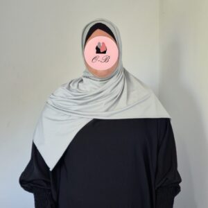 Hijab Jersey Premium Gris Perle image 2 scaled