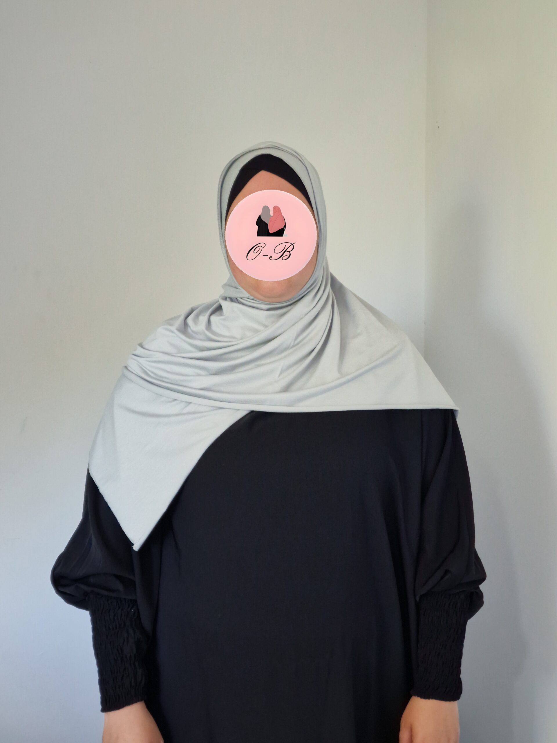 Hijab Jersey Premium Gris Perle image 2 scaled