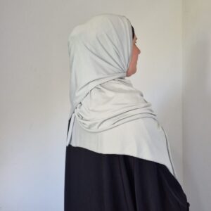 Hijab Jersey Premium Gris Perle image 4 scaled
