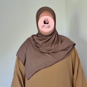 Hijab Jersey Premium Marron image 2 scaled
