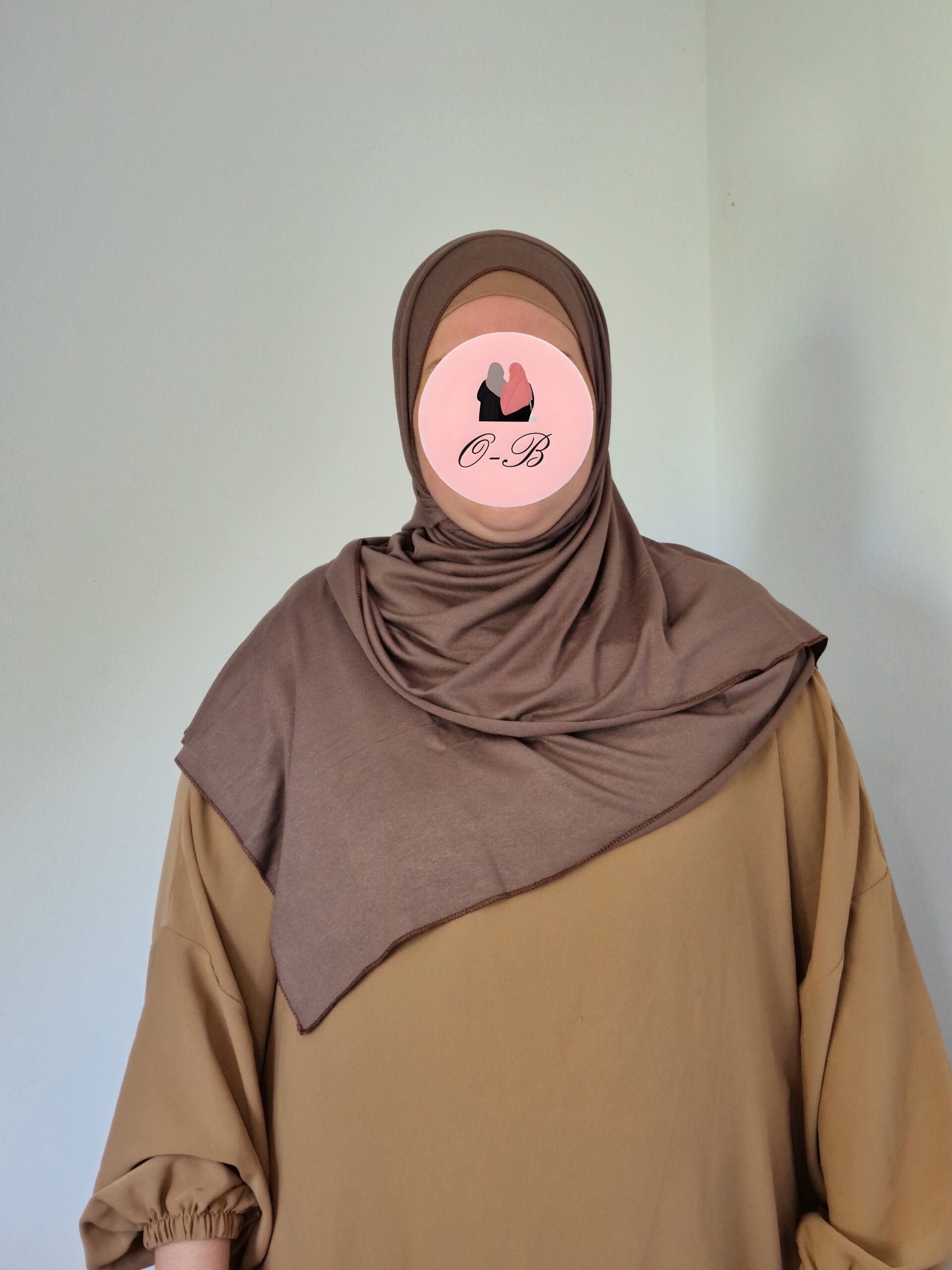 Hijab Jersey Premium Marron image 2 scaled