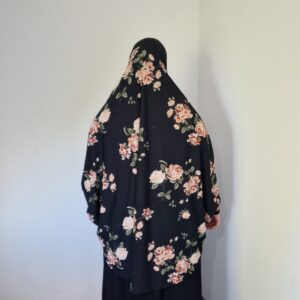 Hijab T Shirt Noir Fleurie image 4 scaled