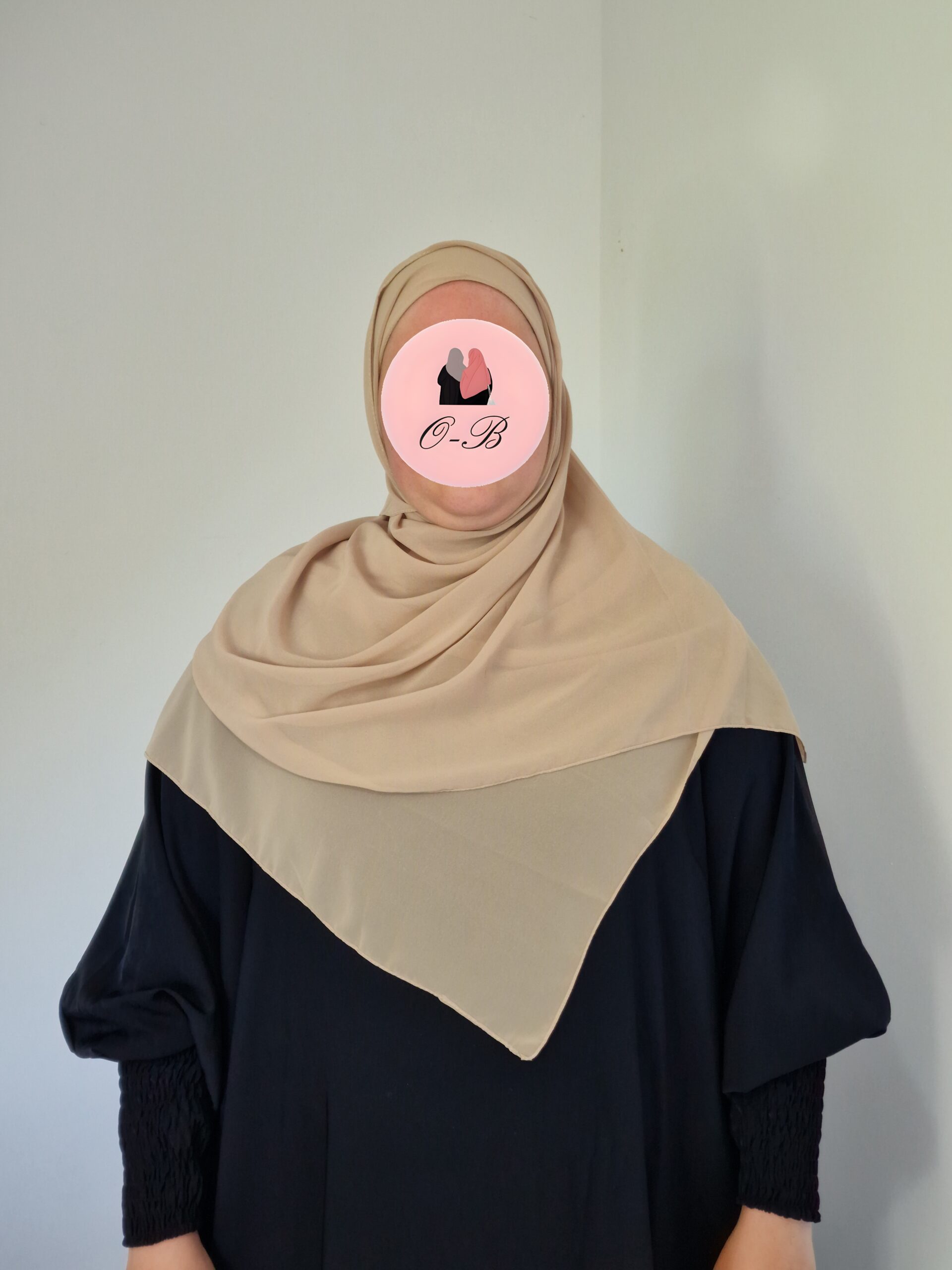 Hijab a Enfiler Beige image 2 scaled