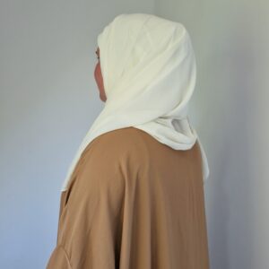 Hijab a Enfiler Blanc Creme image 3 scaled