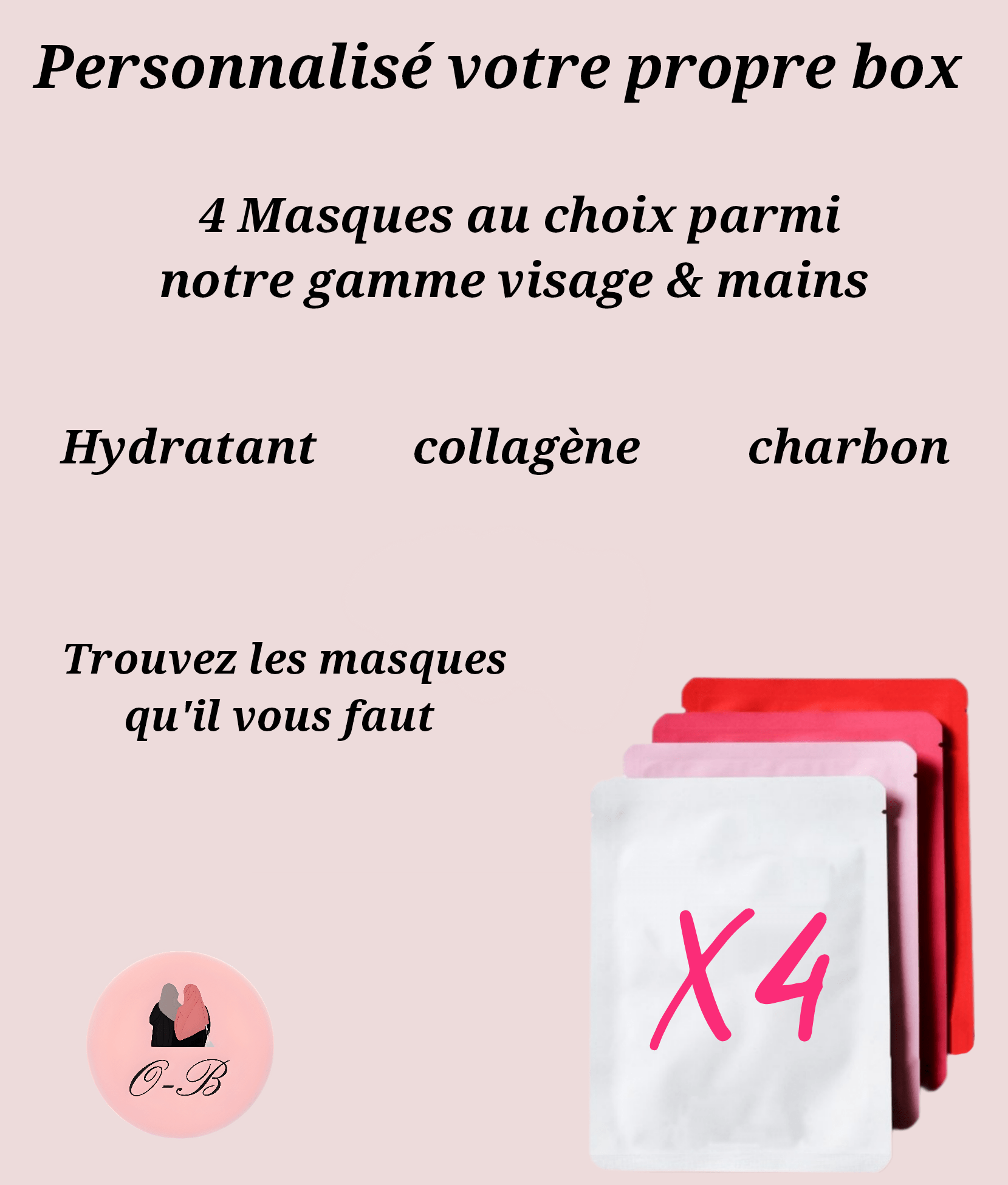 Box visages & mains 4 masques au choix