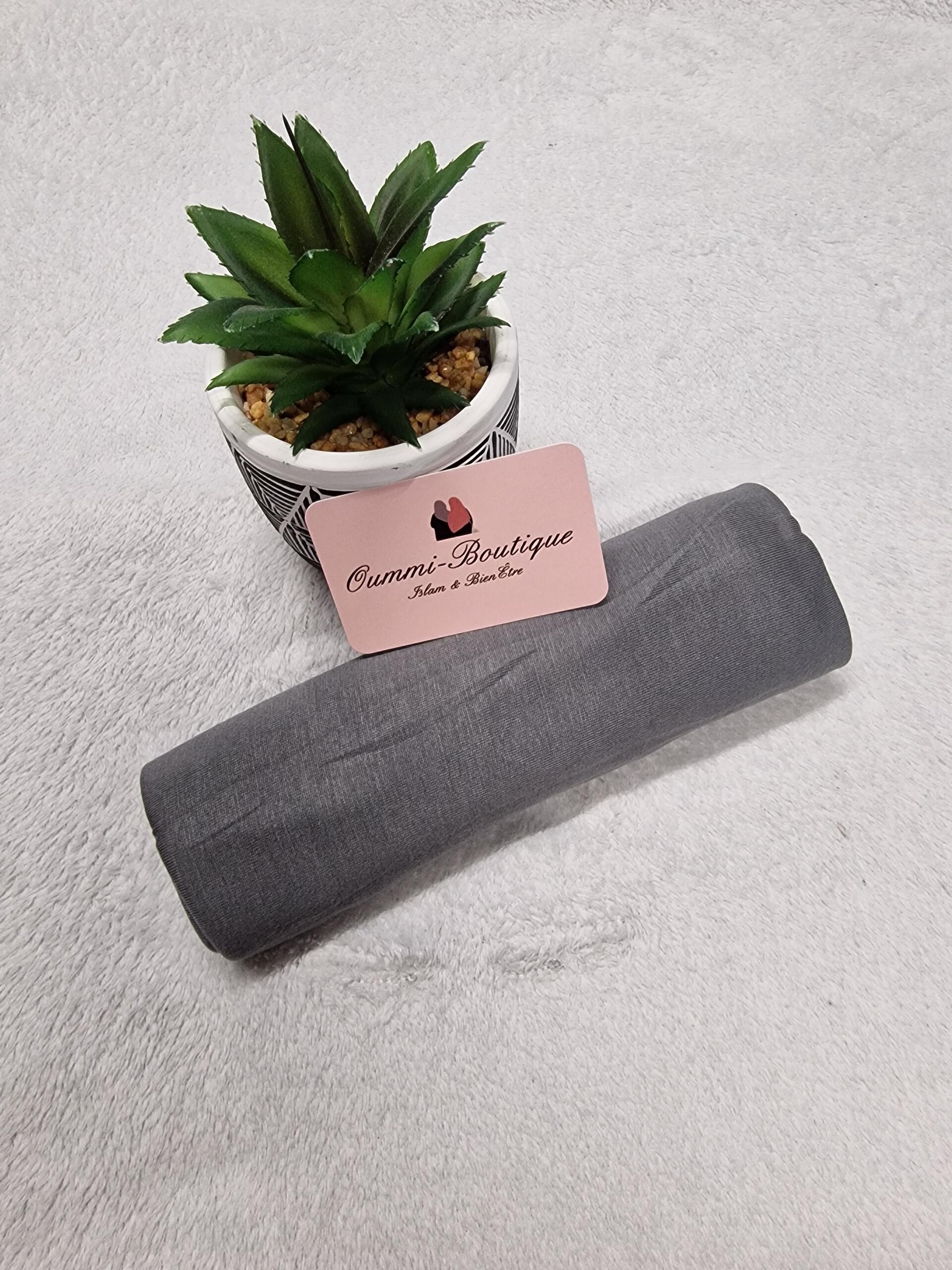 HB HJ 018 Hijab Jersey Premium Gris Foncé image 1