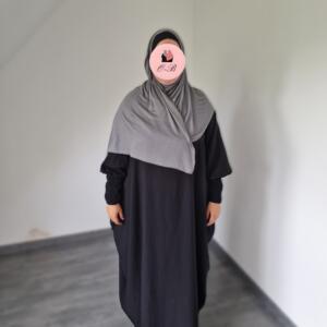 HB HJ 018 Hijab Jersey Premium Gris Foncé image 2