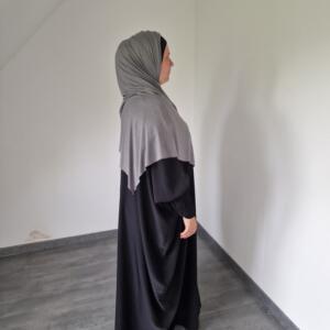 HB HJ 018 Hijab Jersey Premium Gris Foncé image 3