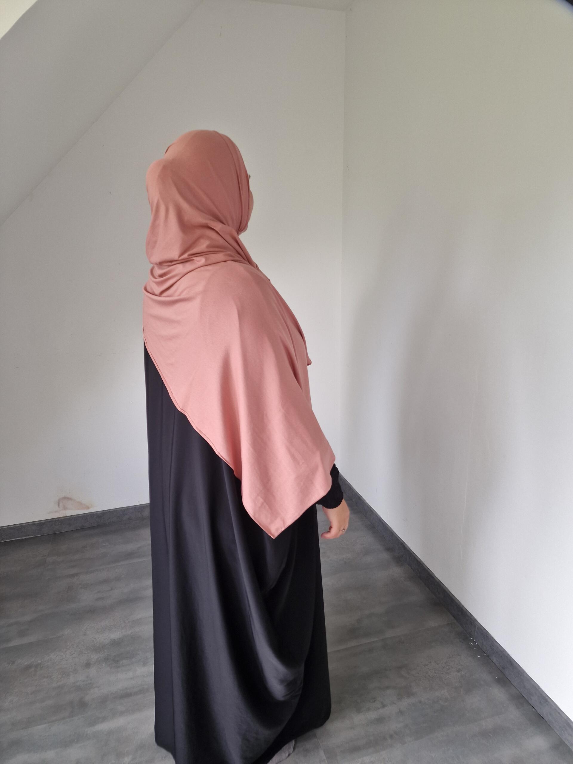 HB HJ 019 Hijab Jersey Premium Rose Saumon image 3